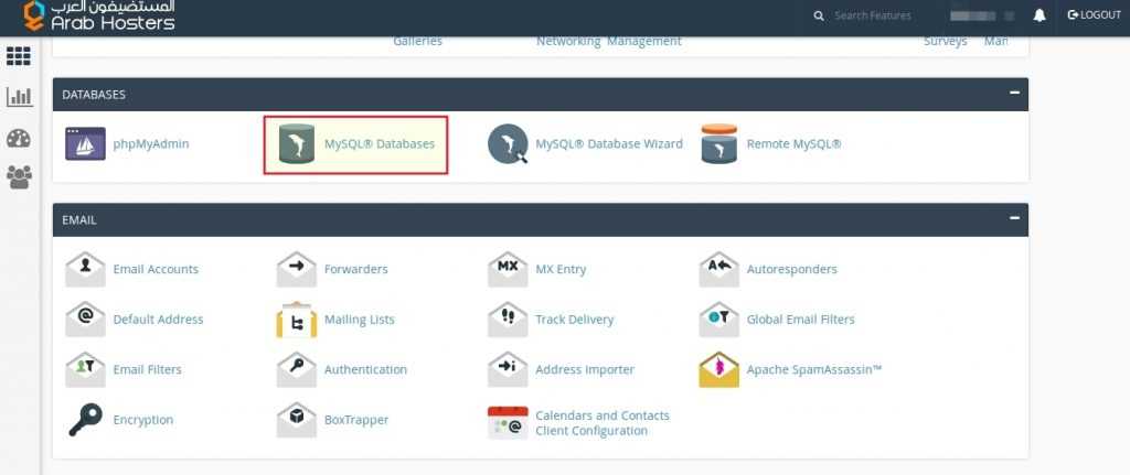 Cpanel Mysql database